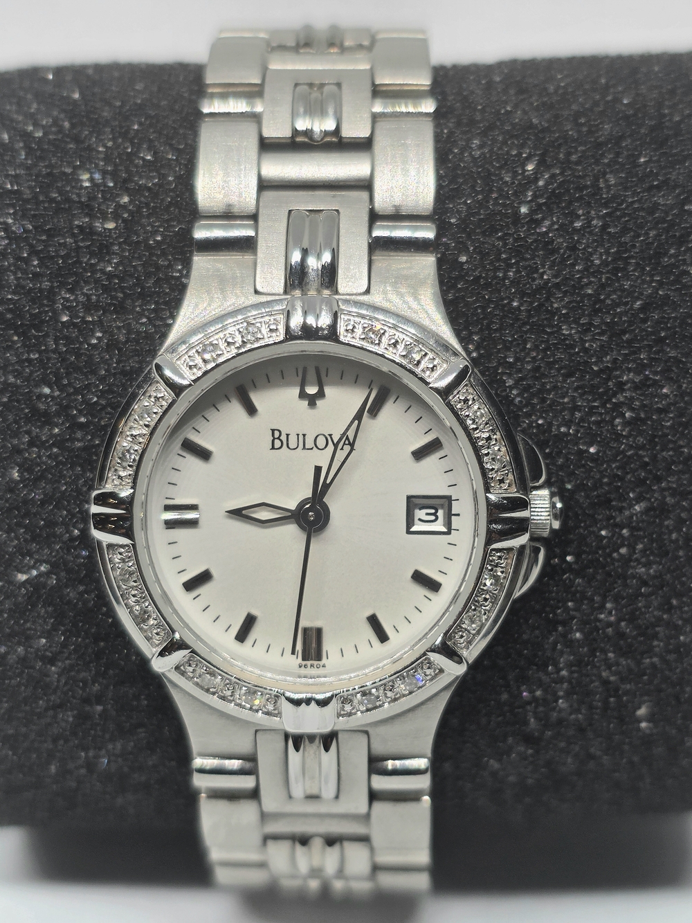 Bulova Women's Diamond Accent Dress Watch (Model 96R04)